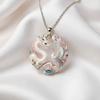 Enamel Pendant Necklace for Women Fashion Jewelry
