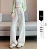 Women's Summer Linen Wide-Leg Pants - Casual Loose Fit, Breathable Straight Drape, Lazy Style, Yamamoto Inspired
