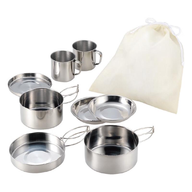 Portable 8-Piece Outdoor Cookware & Lunch Box Set