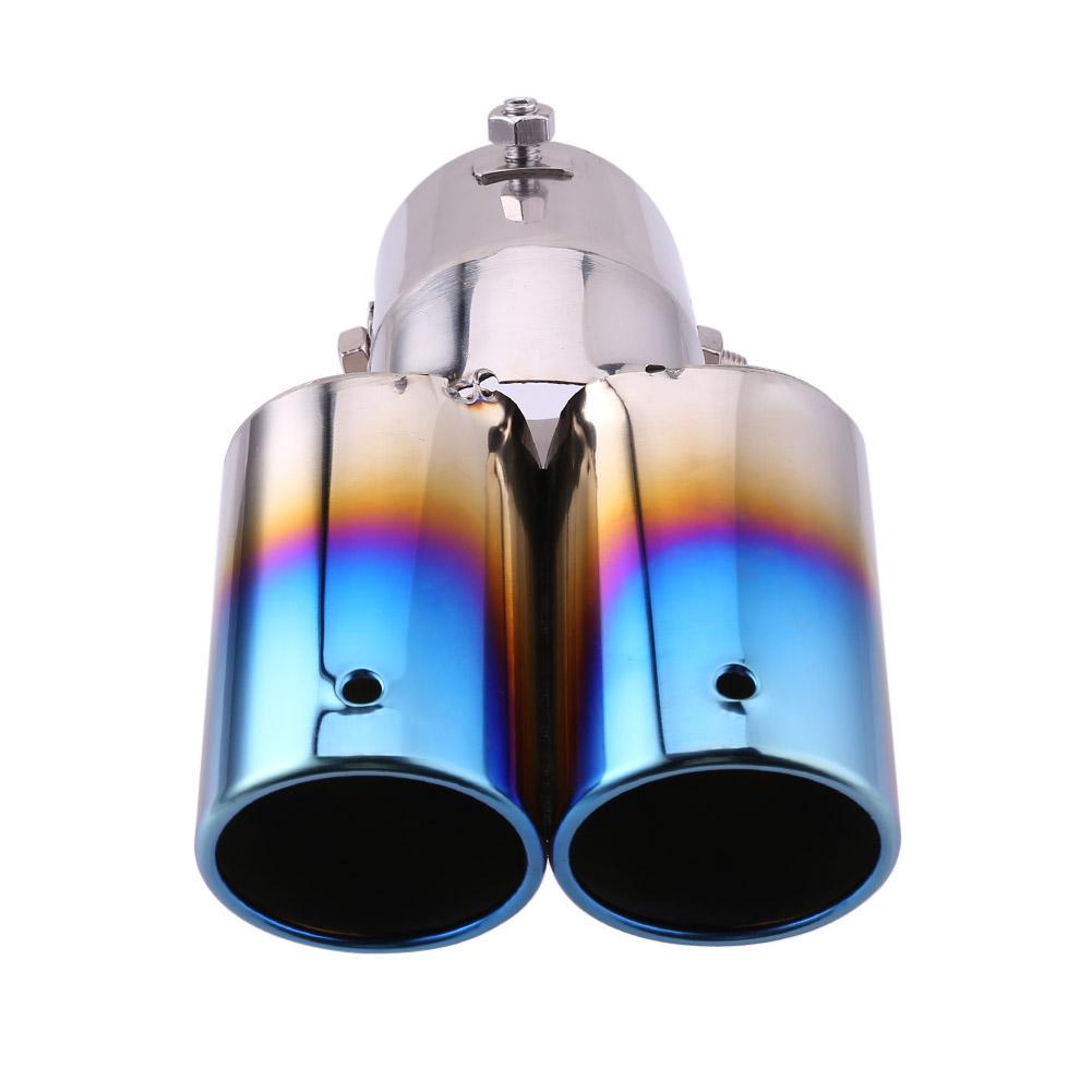 Buy Stainless Steel Dual Exhaust Pipe Car Rear Tail Muffler Tip Throat ...