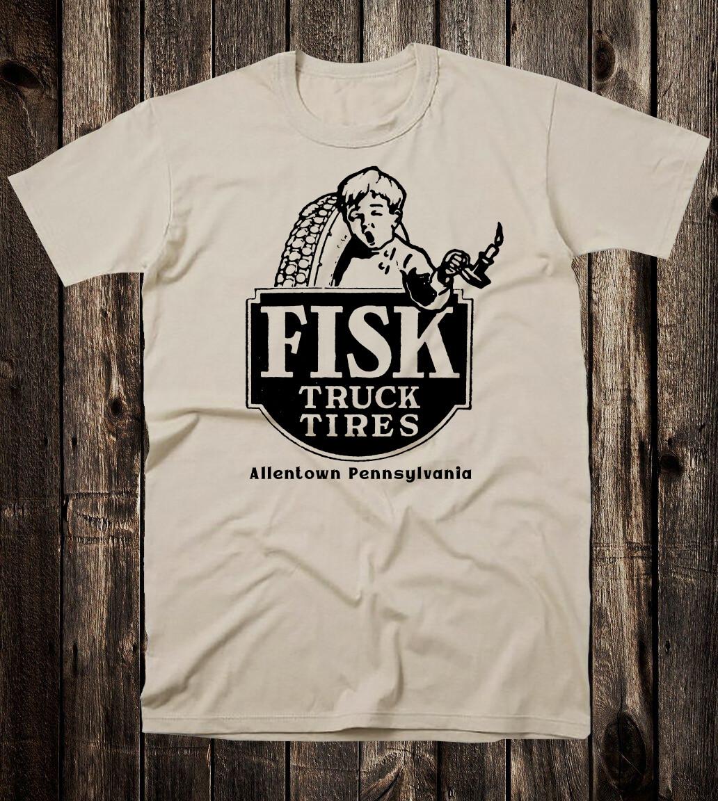 Hot Rod Tee T Shirt Race Racing Speed Shop Antique Fisk Truck Tires Allentown PA L