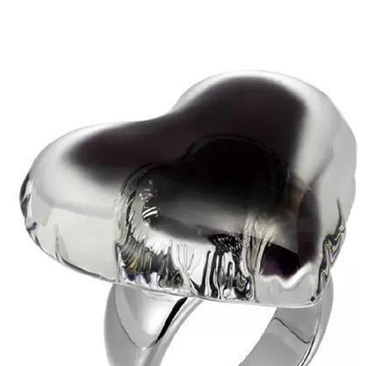 Adorable Finger Rings Party Accessories Heart Shape Adjustable Weddings Rings Alloy Texture for Fashion Casual Looks