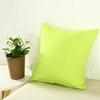 Plain Solid Color Throw Pillow Case Home Sofa Linen Cotton Square Cushion