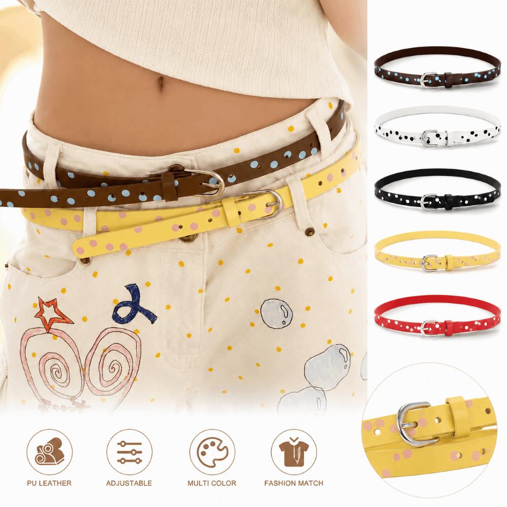 Polka Dot Pattern Polka Dot Belt Contrasting Color Fashion Accessory Belt For Women