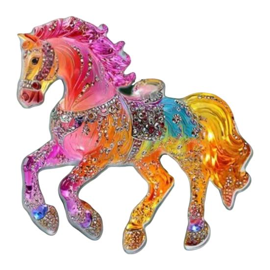 Yousheng Horse Ornament Sparkly Rhinestone Horse Christmas Tree Ornament 2D Acrylic Pendant Holiday Keepsake Gifts for Women Girls Horse Lovers