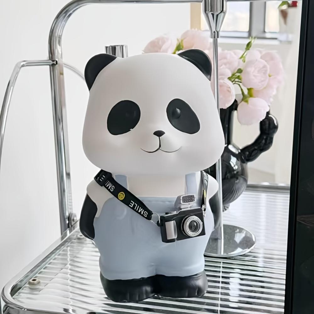 Travel panda ornaments, high end cute piggy banks, living room porch TV cabinet wine cabinet home decorations, ceramic housewarming gifts
