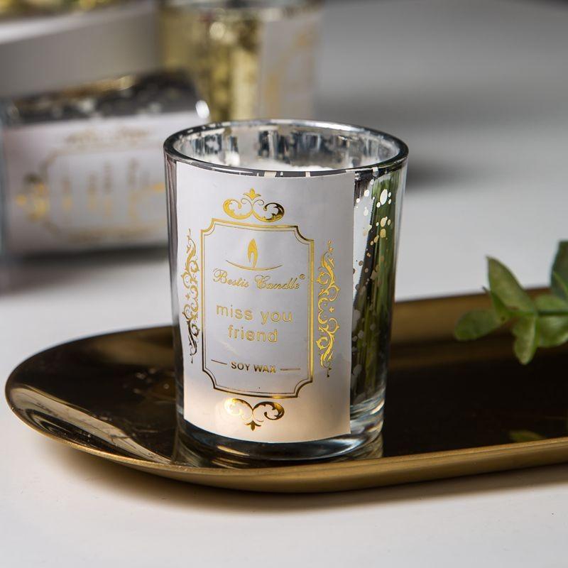 Aromatherapy Candles Glass Cup Three-color Fragrance Soybean Wax Fragrance Souvenir Gift Box Hotel