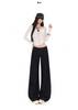 American original cow color low-rise slightly pulled jeans women's autumn new Spice Girl loose and thin wide-leg pants