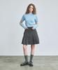 KNITTED (W) Hairy Fur Cable Crop Knit Sky