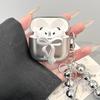 Simple ins silver-plated bow for Apple wireless bluetooth 1st generation 1st generation earphone case AirPods p