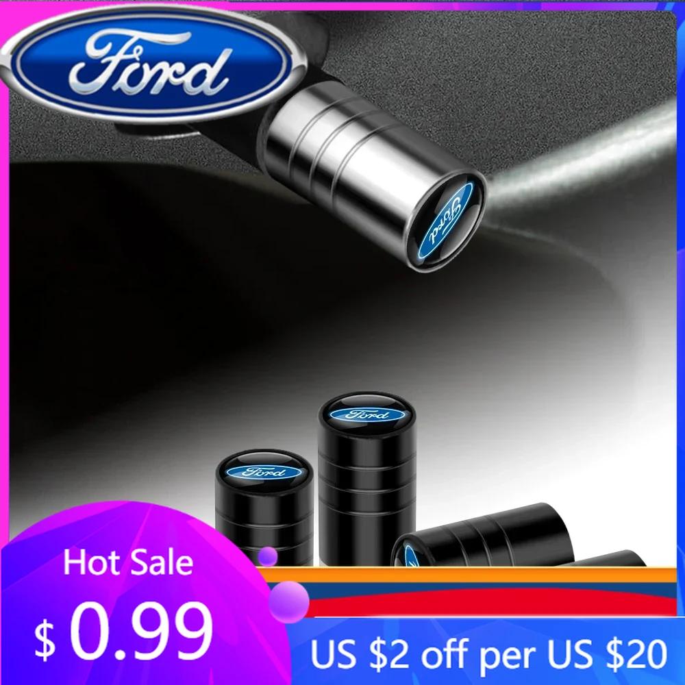 New 2026 Car Sticker New 2025 Hot 4PCS Car Styling Wheel Tire Valve Stem Cover Cap For Ford Mustang Focus 2 3 4 Mondeo Fiesta Ec