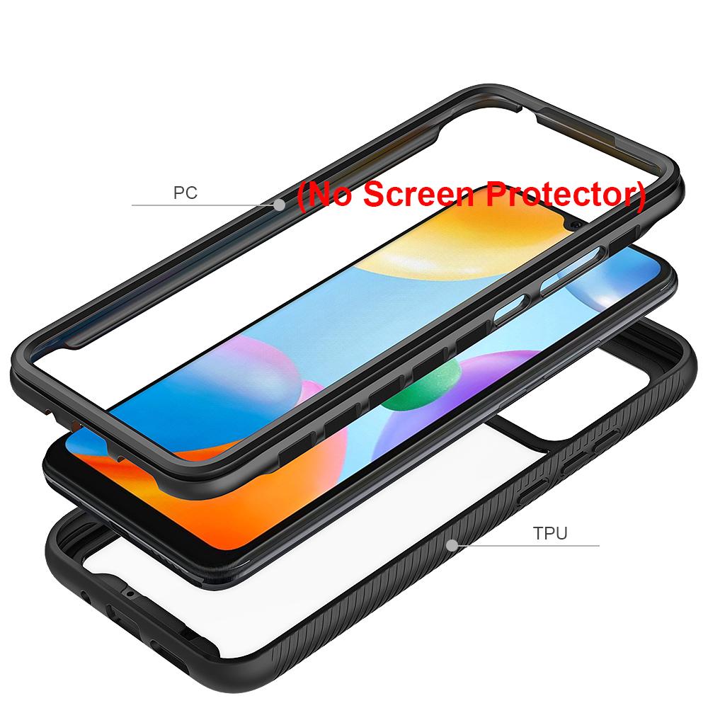 2 in 1 Hybrid Rugged Armor Shockproof Case For Redmi Note 9 Pro 9S 10C Soft TPU Frame Hard Plastic Protective Back Cover