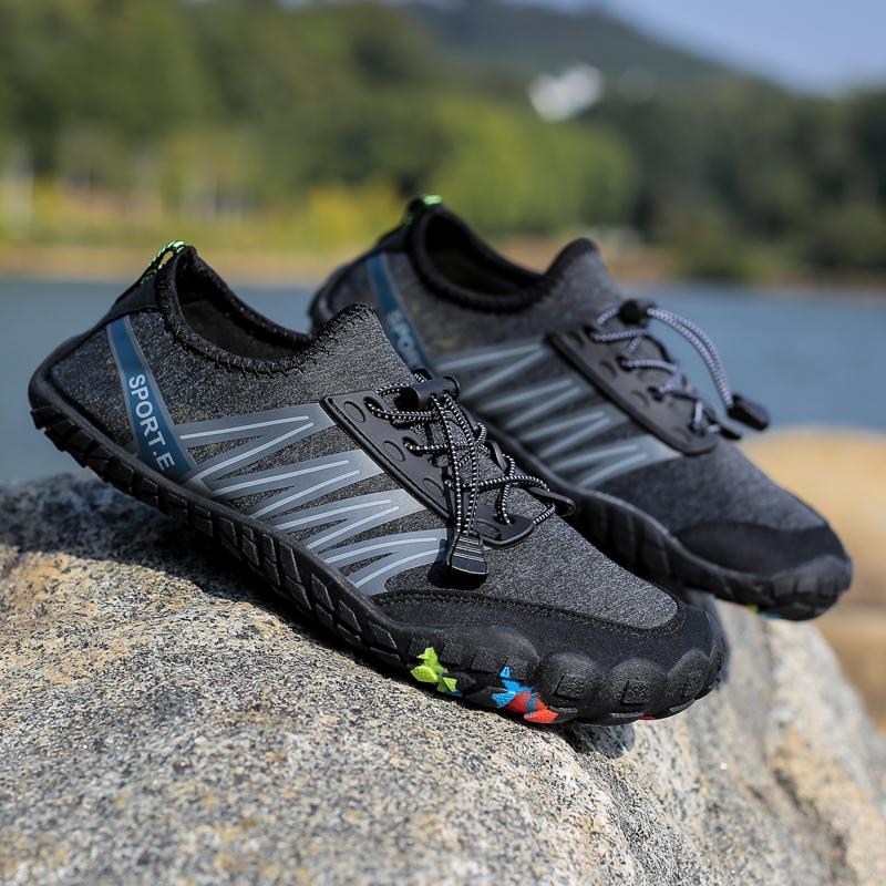 Neues Paar Wasserschuhe Aquaschuhe Finger Schwimmschuhe Strandsportschuhe Herren Fitnessschuhe Große Größe 47 Rot