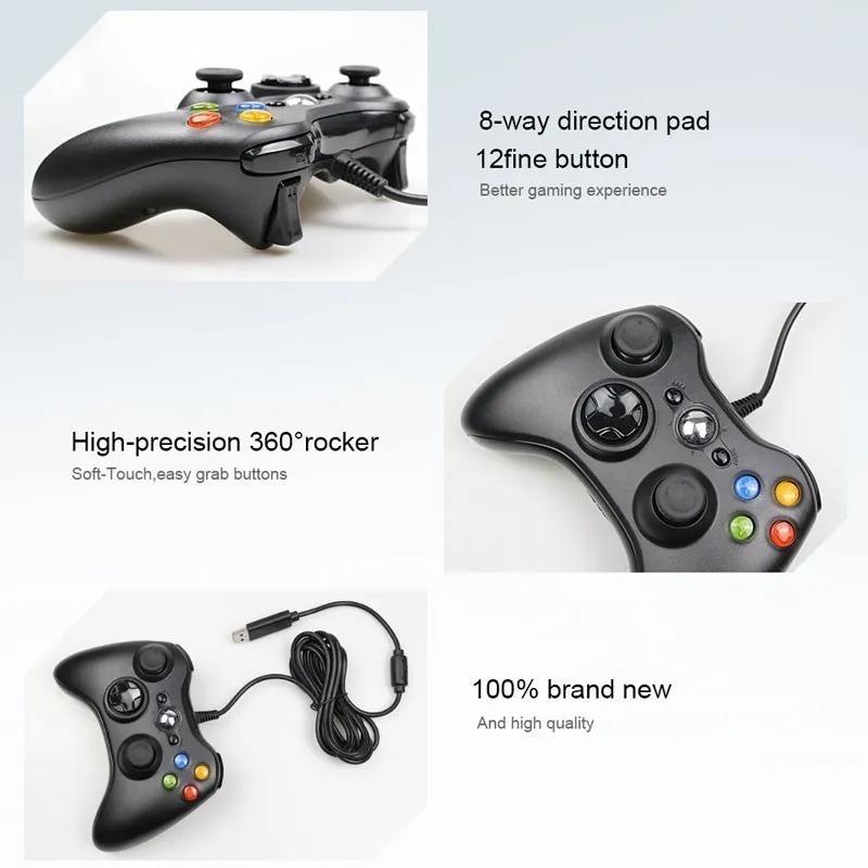 Wired USB Game Controller for Xbox360 Console Joypad for Win 7/8/10 PC Joystick Controle Mando Gamepad for Xbox 360 Accessories