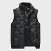 Men's Multi-Pocket Stand-Up Collar Winter Vest, Large & Plus Sizes Available