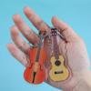 Ukulele Guitar Acrylic Keychain VIOLIN Electric Guitar Model Keyring  Car Key Ring Accessories