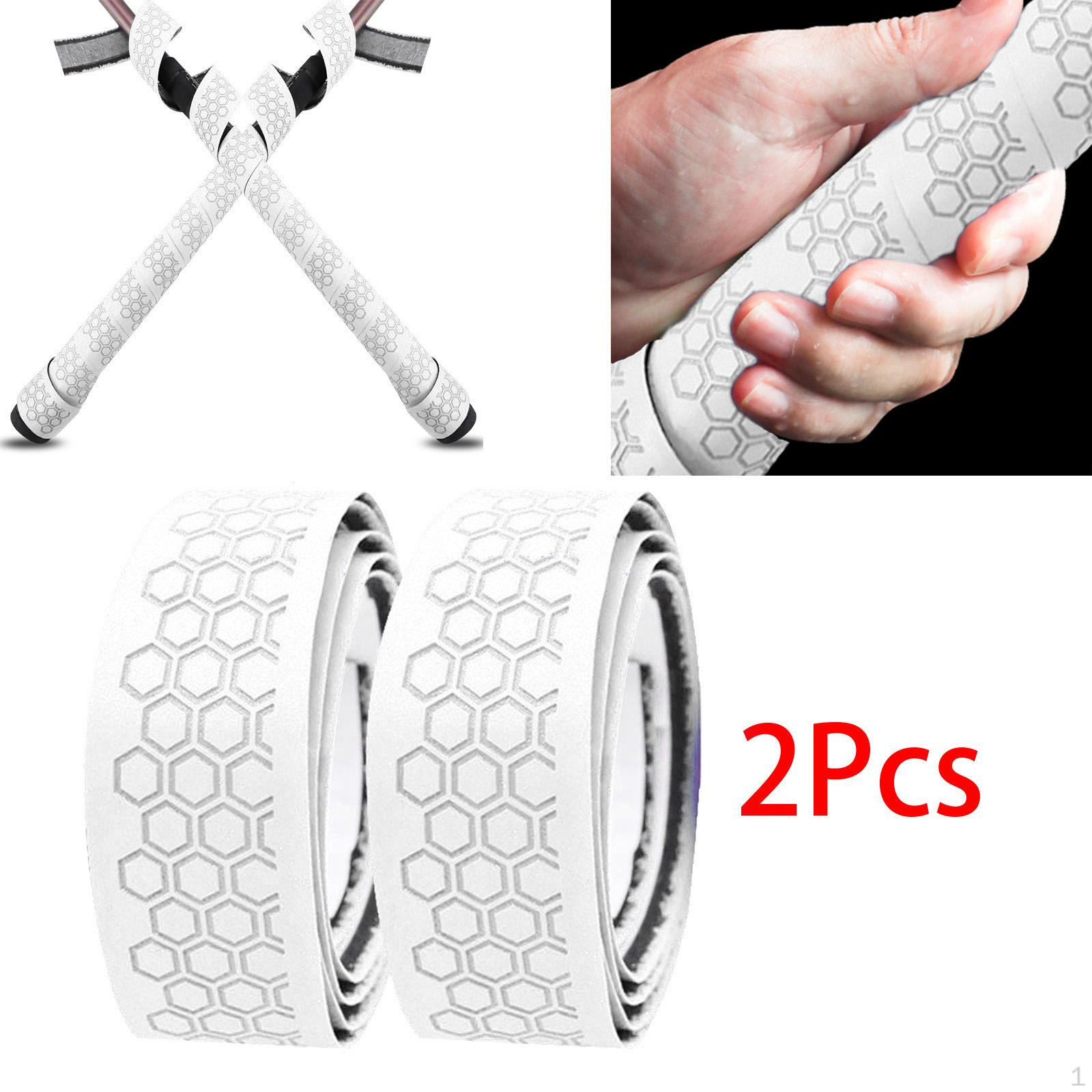 

2 Pieces Golf Club Grip Wrapping Tapes PU Regripping Solution Accessories білий