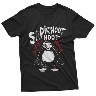 Slipknoot Noot Penguin Death Metal Goth Hard Rock 100% Cotton T-shirt Mens Tees Top