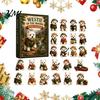 Holiday Collectible Mini Figures Westie In The Woods Advent Calendar, 24-Day Christmas Countdown Surprise Daily Gift Box Dog Figure Set, West Highland