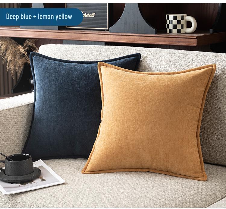 Nordic Solid Color Large Chenille Throw Pillow - Plush Sofa Cushion