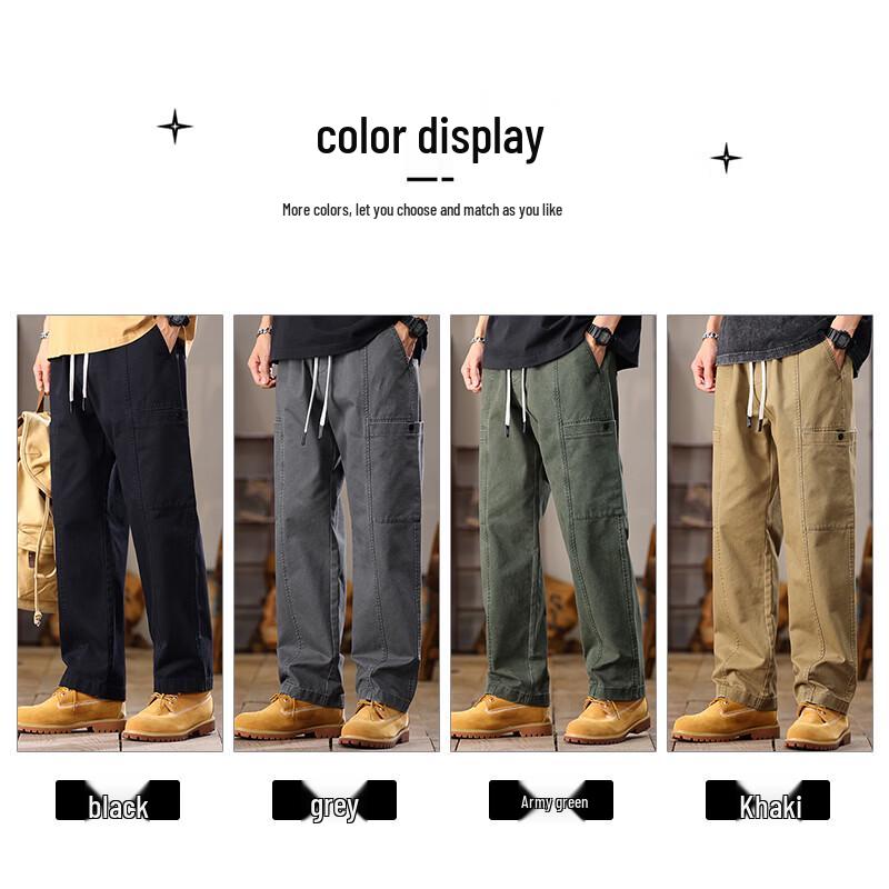 JEEP SPIRIT Men's Loose Fit Straight Leg Cargo Pants