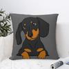 Dachshund Puppy In Pocket Pillowcase Polyester Cushion Cover Decorative Dog Lover Pillow Case Cover Home Square 18