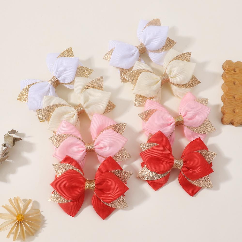 Handmade Special Bow Hairpin Set Glitter Girl Hair Accessories Daily Party Hairpin 4774