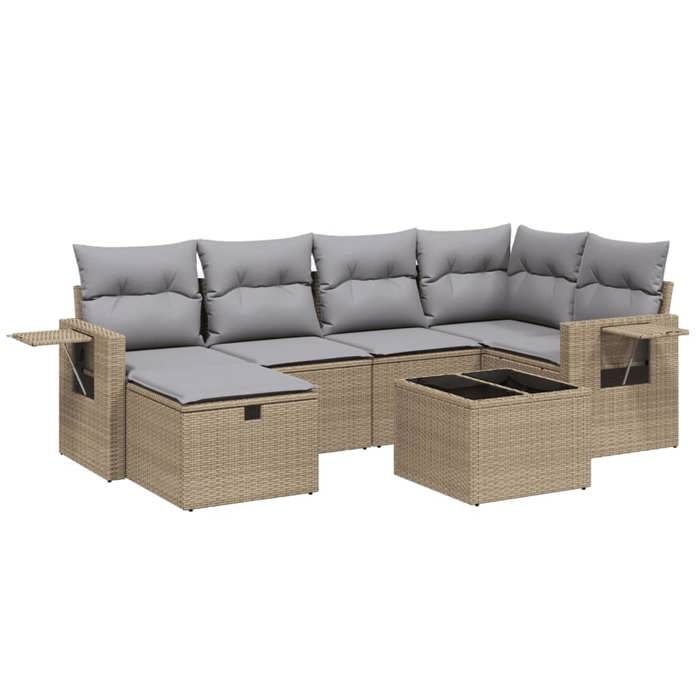 VidaXL Garden Lounge Set with Cushions 7 Pcs, Patio Sofas, Patio Furniture Set, Outdoor Furniture, Mix 3263805