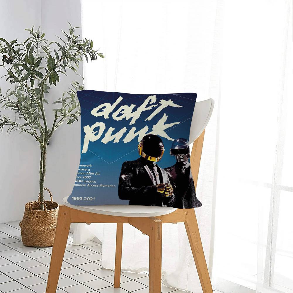 Around The World Daft Punk Pillow Cushion Cover Pillowcase Living Room Sofa Home Decor