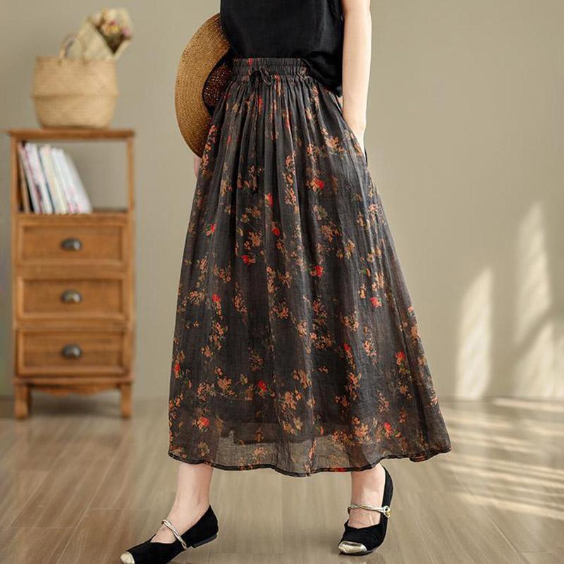 

Юбка Женская Летняя Повседневная Универсальная Эластичная С Высокой Посадкой Свободная Юбка Оверсайз Эластичная Приталенная Льняные Платья M красный