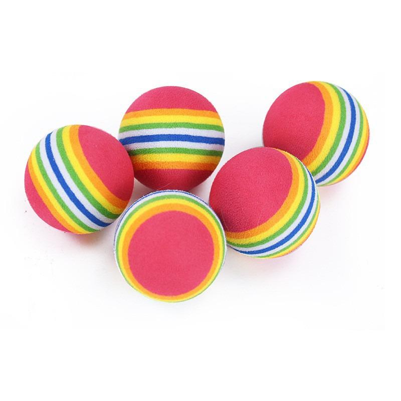 Cat & Dog Bouncing Elastic Ball Toy - EVA Floating Rainbow Teaser