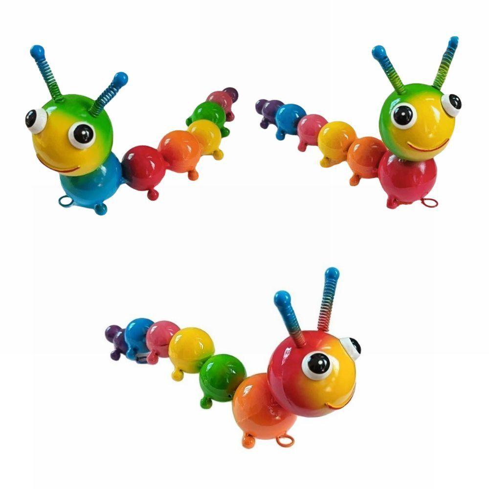 Colorful Mini Insect Model Metal Craft Caterpillar Figurine Home Decor  Bonsai Adornment