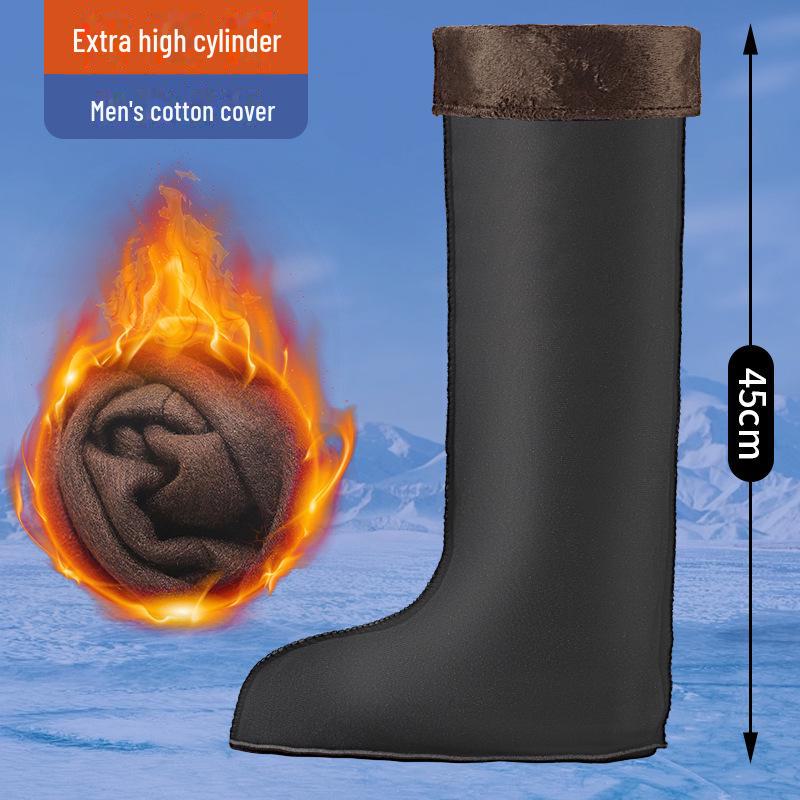 

2025 Мужские и женские зимние резиновые сапоги с утеплителем из бархата, толстым резиновым верхом и хлопковой внутренней подкладкой 44/45 universal