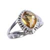 Pierre Précieuse Citrine Naturelle Fait Main Argent Sterling 925 Bijoux Bague Taille 5.5 F9w22