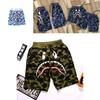 Pantaloncini in Cotone Stampati con Testa di Squalo Mimetica per Uomo Look Casual Estivo**