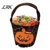 Black Cat Treat Pail Halloween Trick or Bucket for Kids, Pumpkin Face Ghost Bat Candy Snack Basket, Holder with Handle Party Favors Bag