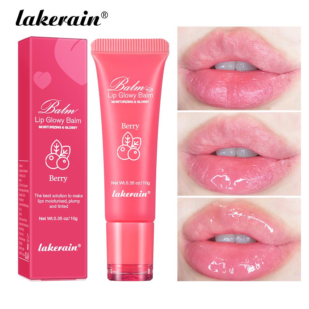 Lakerain Glossy Hydrating Lip Balm with Fruity Scent, Reduces Lip Lines