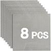 Set mit 8 grauen Grundplatten, verstärkt und langlebig, 32x32 mm Noppen, 25,5x25,5 cm, Kompatibel mit Bausteinen
