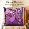 CCourage CCowardly Dog Cushion Cover Natural Linen Organic Fabric DoubleSided Printing Sofa Home Decor Gift Pillow Case