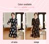 Summer Women's Short-Sleeved Chiffon Midi Dress with Meat-Print Design