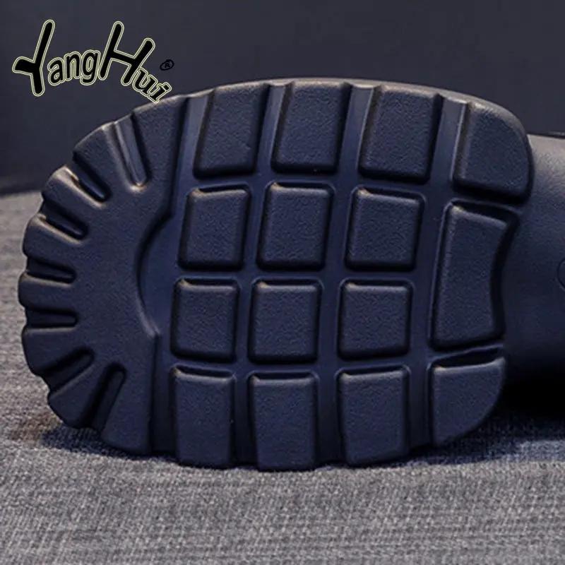 British Style  Boots Women 2024 New Black Pu Wear-resistant Platform Shoes Autumn and Winter Heel Height Med 5cm-8cm