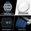 Luxury Men Wristwatch Date Week Luminous LED Quartz Man Clock Silicone Strap Electronic Dual Time Fashion Men's Watches