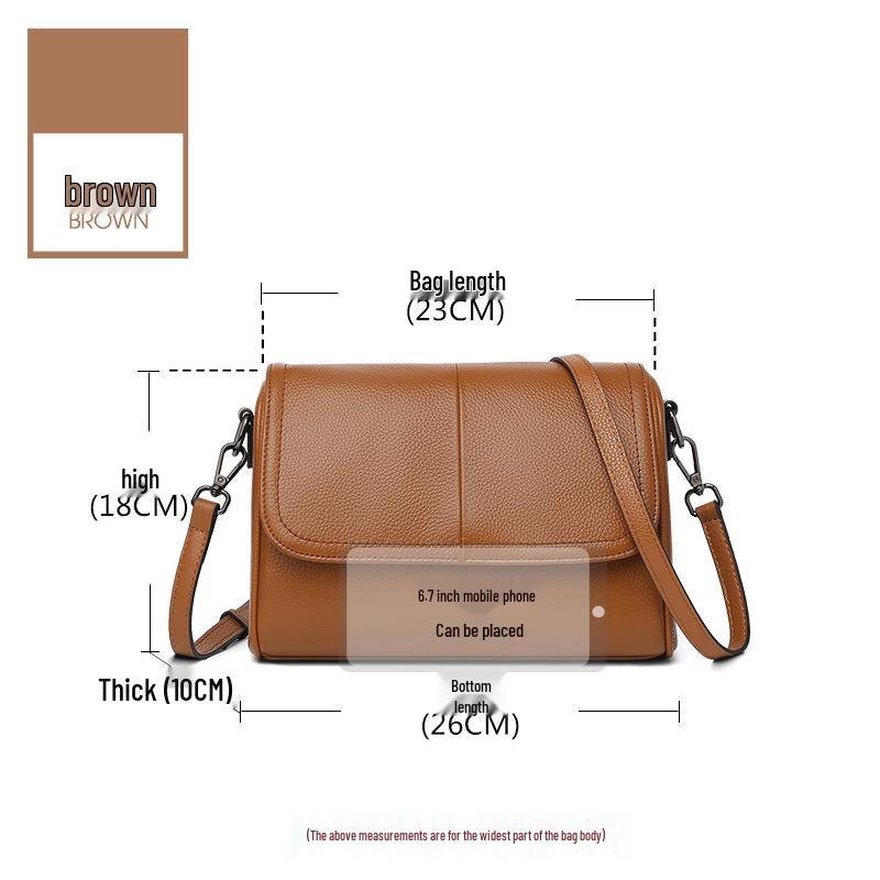 2025 Women's Large Capacity Soft Leather Crossbody Backpack with Magnetic Buckle Flap