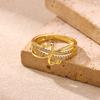 Boho Gold Color Geometry Stackable Rings For Women Vintage Snake Sunflower Heart Pearl Ring Dainty Minimalist Jewelry Party Gift
