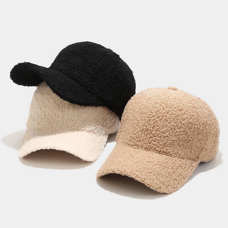 Autumn 2025 Lambswool Baseball Cap - Unisex Retro Casual Fashion
