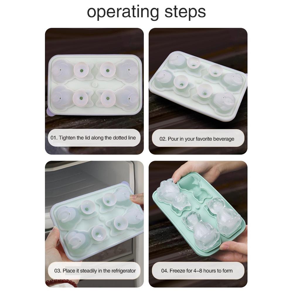 Reusable Silicone Cat Ice Tray Creative Animal Kitten Ice Cube Mold DIY Drink Ice Maker