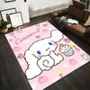Cute Cinnamoroll Cartoon Carpet with Cupcake and Heart Design On Pink Background Suitable for Use As an Anti-slip1 For1room and Bedroom Sofas