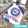 Custom NamePhiladelphia Basketball Team Carpet, Indoor Rug, Chair Rug, Living Rooms, Doormat Made From Polyester Home Decor Birthday Christmas Gifts