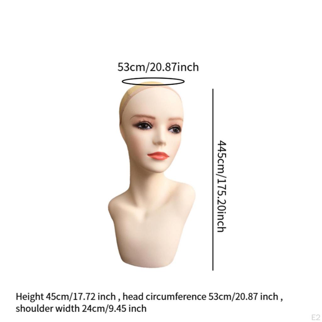 Display Model Mannequin Head with Shoulder for Jewelry And Scarves