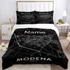 Custom Name City Map Bedding 3 Piece Set HD Print Duvet Cover Pillowcases for Teens Adult Bedroom Decoration Christmas Gift